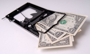 money trap with money