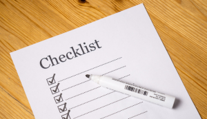completely marked checklist